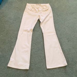 Cream colored corduroy bellbottoms